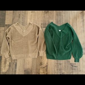 Zenana chunky oversized waffle knit sweater lot bundle size XS Small